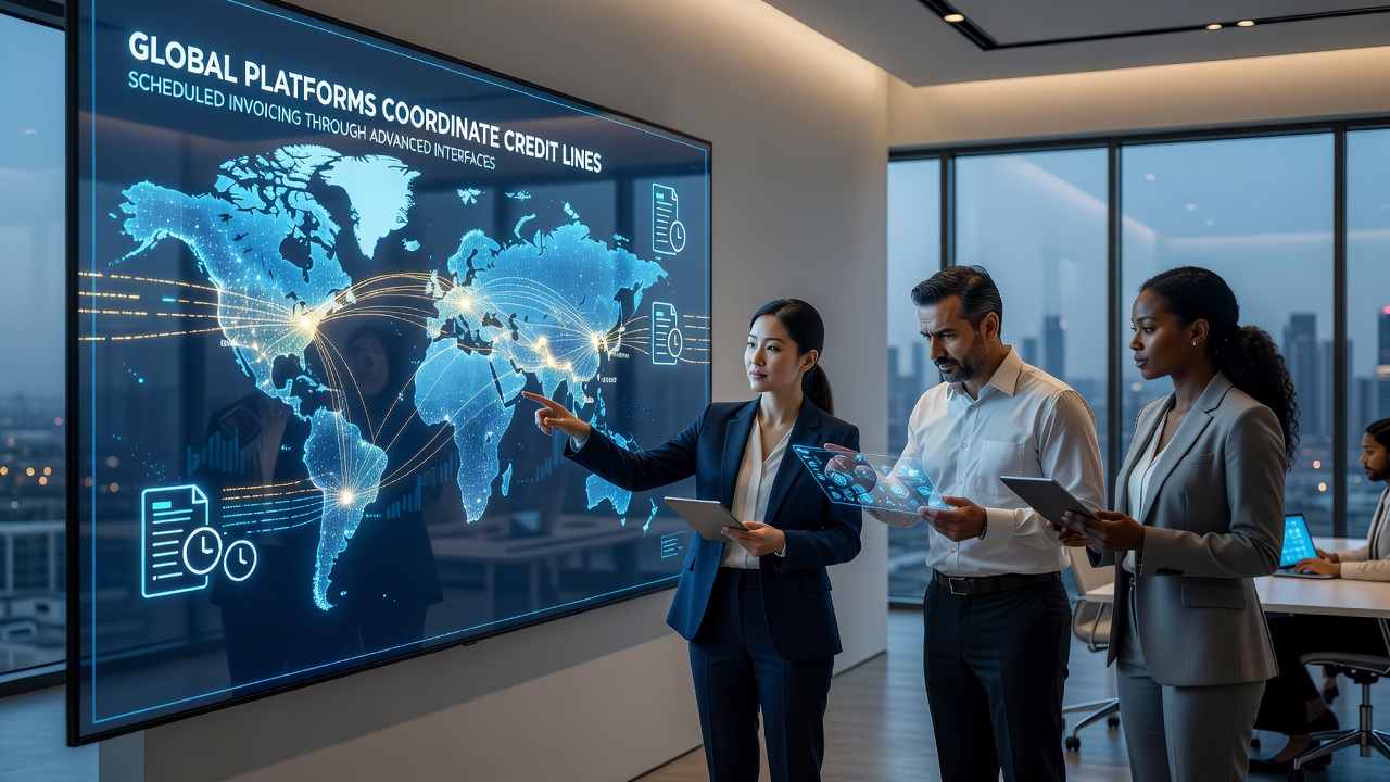 Advanced interfaces linking credit management and invoicing in global commerce