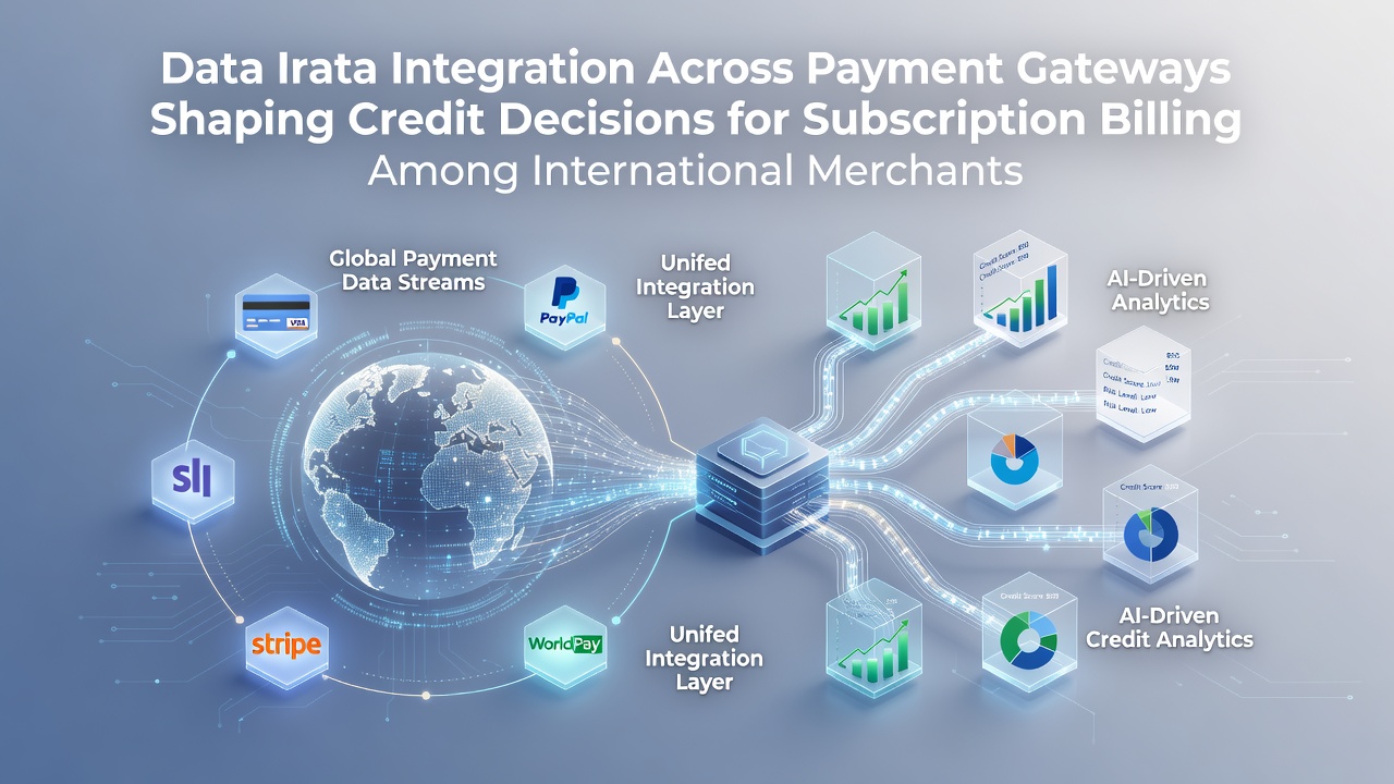 Payment gateway data streams connecting international merchant accounts and credit assessment systems