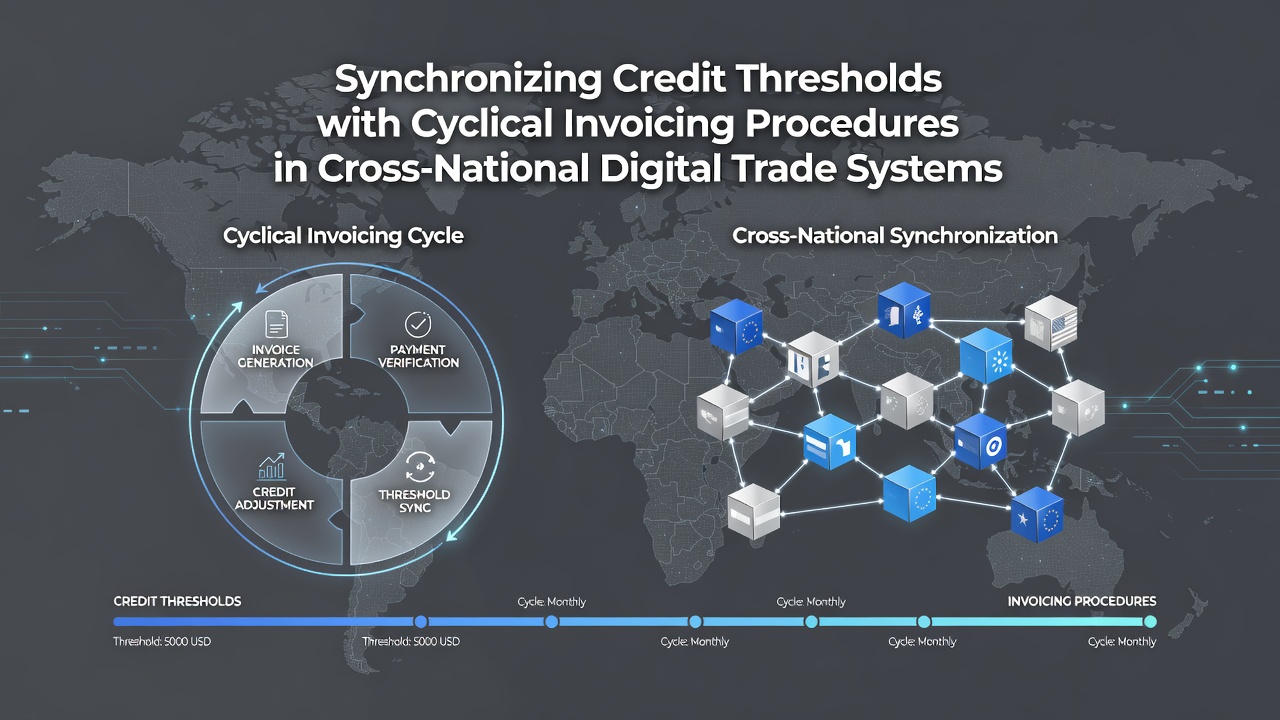 Digital interface showing credit threshold adjustments aligned with multi-country invoicing cycles in global trade platforms