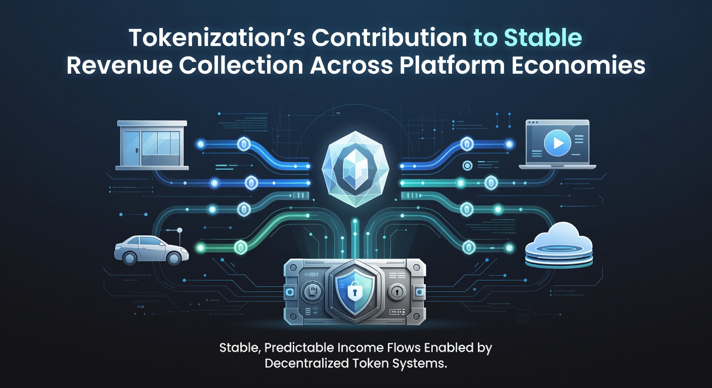 Illustration of tokenization securing payment flows in digital platform economies